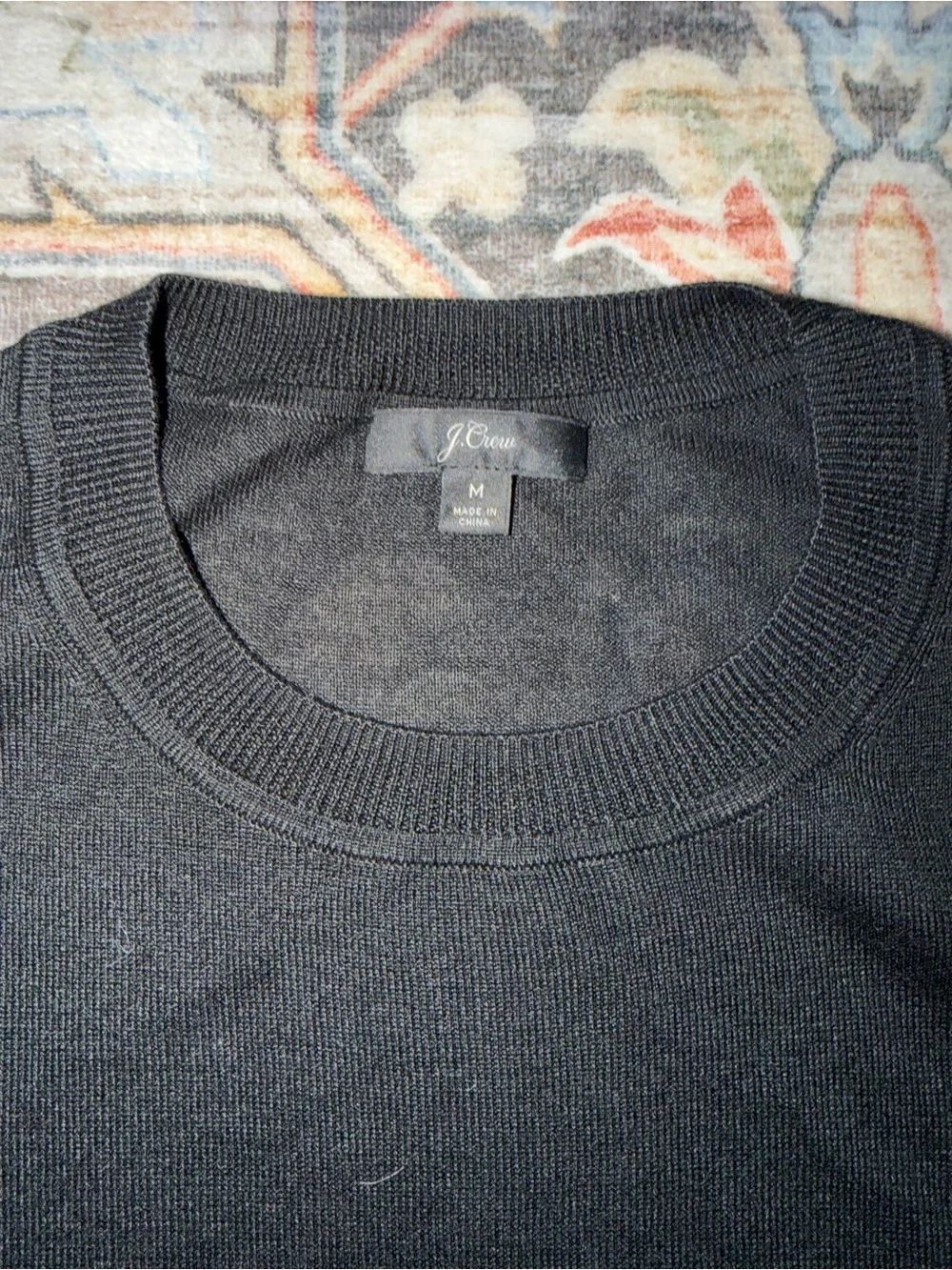 J. Crew Black Short-Sleeve Knit Top